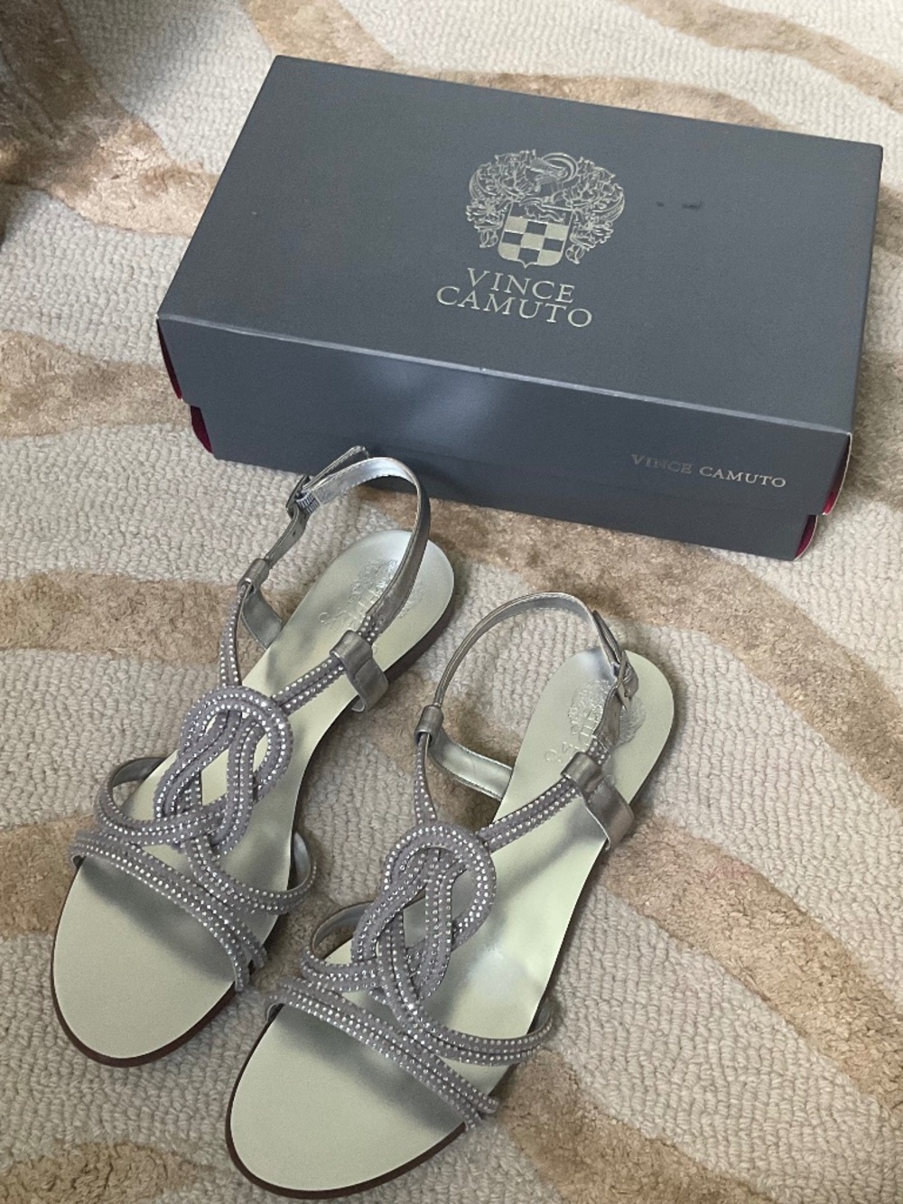 Vince Camuto Shoes, style Jalina in silver size 8.5
